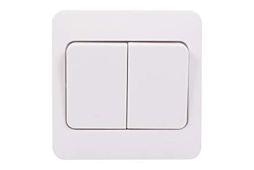 Schneider Electric GGBL1022WS Podwójny Przełącznik Ścienny