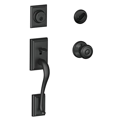 Schlage Addison Zestaw Klamki Czarny Matowy