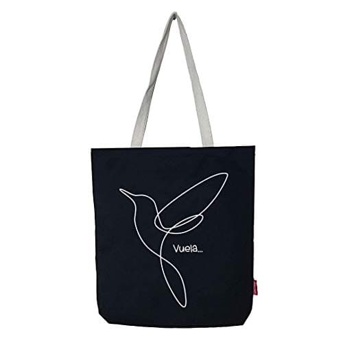 Hello-Bags Czarna Płócienna Torba Podróżna na Ramię