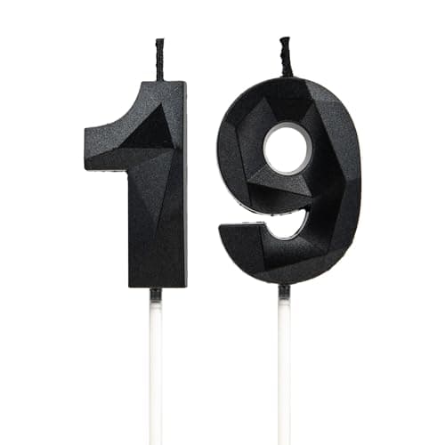 Dtxlx Black #19 Świeczki Urodzinowe 2 szt.