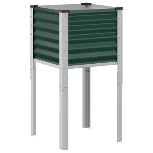 vidaXL Zielona Donica Ogrodowa Stalowa 45x45x88 cm