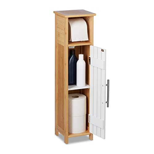 Relaxdays Szafka Łazienkowa 10045518 MDF Bambus
