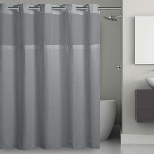Hookless Zasłona Prysznicowa RBH105 Szara 180x188 cm