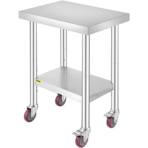 VEVOR Stół Roboczy Ze Stali Nierdzewnej 61x46