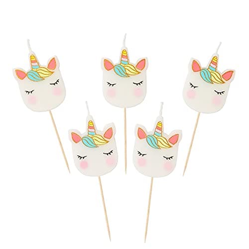 Talking Tables Unicorn-Candles Świeczki Urodzinowe 5 szt.
