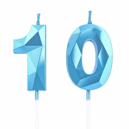 Dtxlx Blue #10 Świeczki Urodzinowe 2 szt.