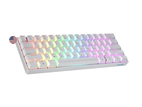 Geeky GK61 60% Klawiatura Mechaniczna RGB Gamingowa Biała