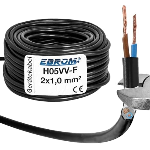 EBROM H05VV-F Przewód Zasilający 2x1 mm²