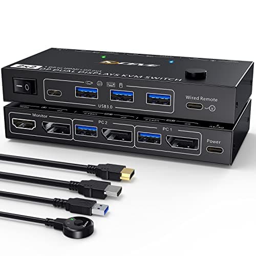 Nawen KC212DHNW01 Przełącznik Dual Monitor KVM