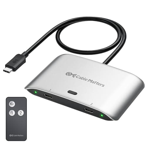 Cable Matters 201352 Przełącznik KVM USB-C 2-komputerowy