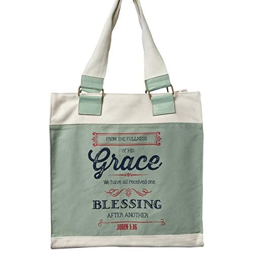 Christian Art Gifts Grace Canvas Tote