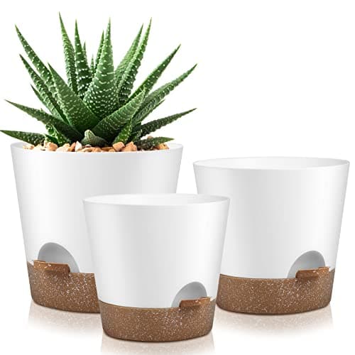 YNNICO Samo-nawadniające donice 23 cm 20 cm 19 cm
