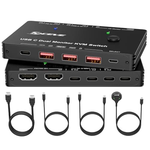 Youtinghdav KVM202TCC Przełącznik KVM Dual Monitor