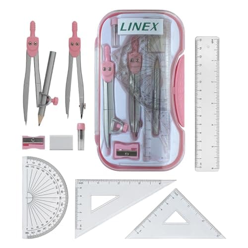 Linex Różowy Zestaw Geometryczny 10 sztuk