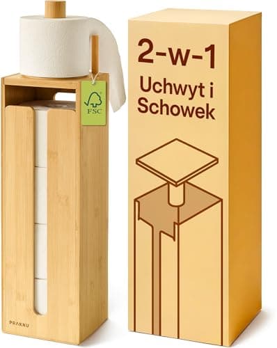 Praknu Bambusowy Uchwyt 2-w-1 4 Rolki