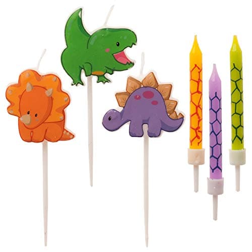 Dekora 345407 Świeczki Urodzinowe Dinozaury 15 sztuk