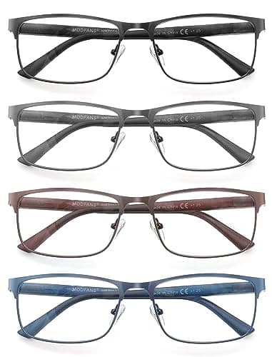 Modfans MST004 Okulary do Czytania Metalowe 4 sztuki