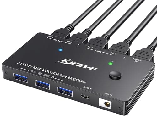 Youtinghdav YOUTINGHDAV-8201-B Przełącznik KVM 2 Porty HDMI