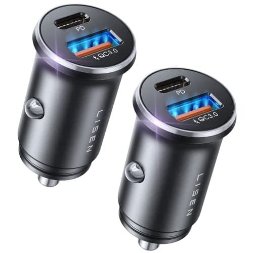 Lisen 2E75 2-Pack Ładowarka Samochodowa USB-C