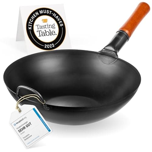 YOSUKATA Wok Stal Węglowa 34 cm