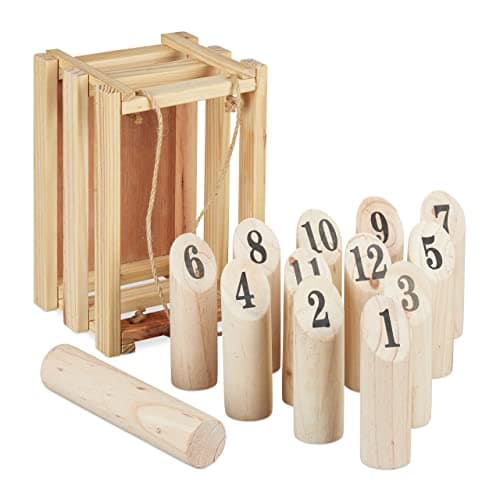 Relaxdays Kubb fińska gra do rzucania