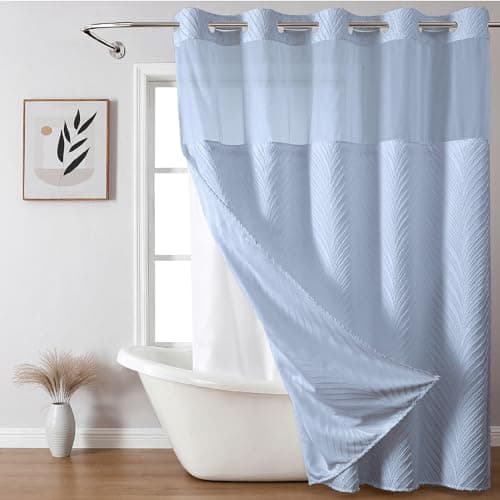 Eachope FrostBlue Zasłona Prysznicowa Boho