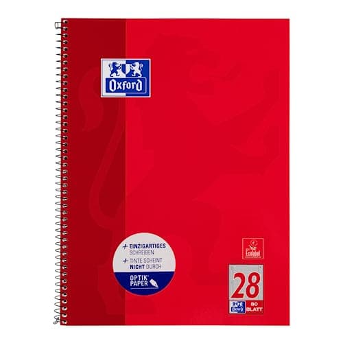 Oxford Zeszyt 100050361 A4 Czerwony