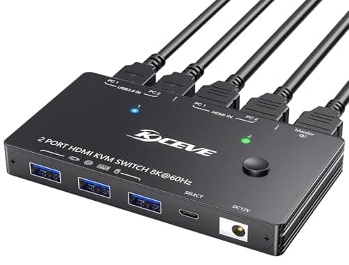 YOUTINGHDAV KVM Switch 2 PC 8K HDMI