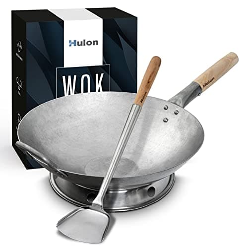 Hulon Wok Zestaw z Pierścieniem i Szpatułką
