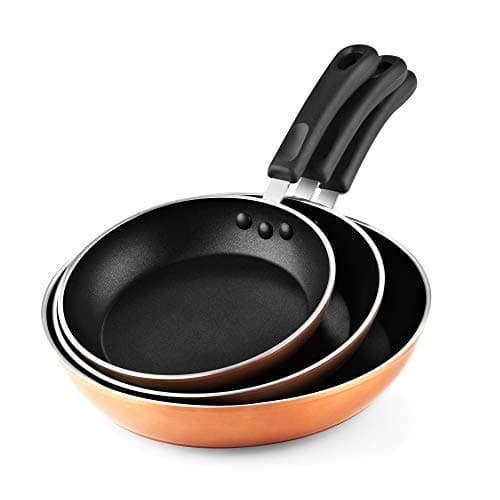 Cook N Home Miedziany Zestaw Patelni do Omletów