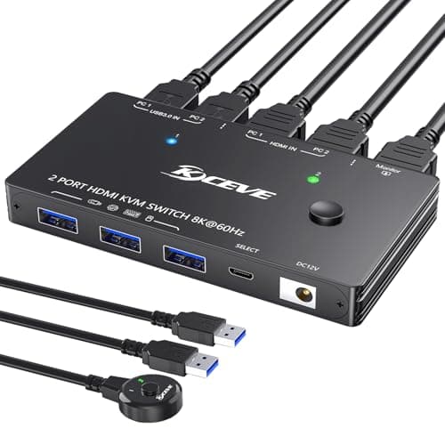 Aoocoo 8K HDMI KVM Przełącznik 2x1