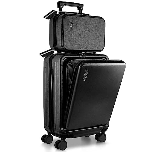 TRAVELARIM Czarny Zestaw Bagażu Podręcznego 20 inch