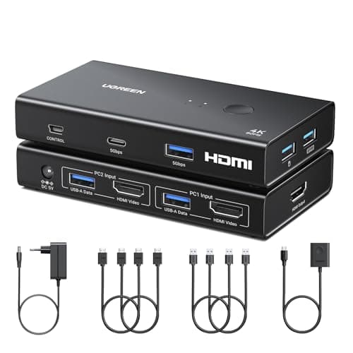 UGREEN 45452 Przełącznik KVM HDMI 2 PC