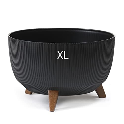 MELTOM Doniczka z Nóżkami Czarna XL