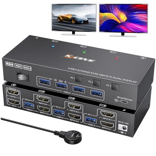 Camgeet KC-302ASKDEU Przełącznik KVM HDMI 3x2
