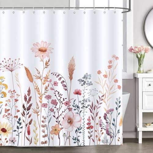 Bonhause Jesienna Kwiatowa Zasłona Prysznicowa 180x180 cm