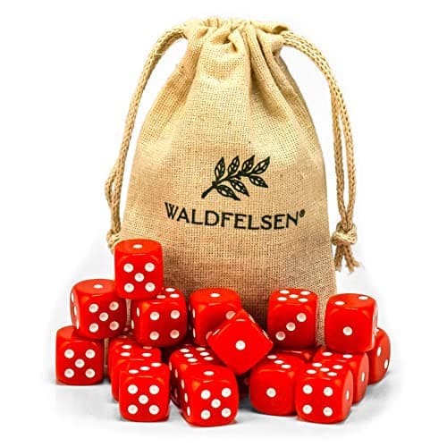 Waldfelsen 20 Czerwonych Kostek do Gry