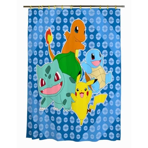 Franco Pokemon HS3108 Zasłona Prysznicowa 13-częściowa
