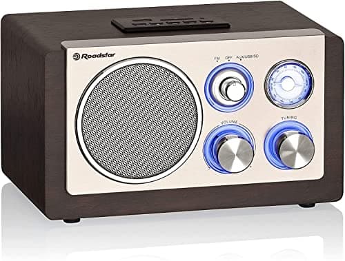 Roadstar Radio FM HRA-1345US Nostalgia Brązowo-Srebrny