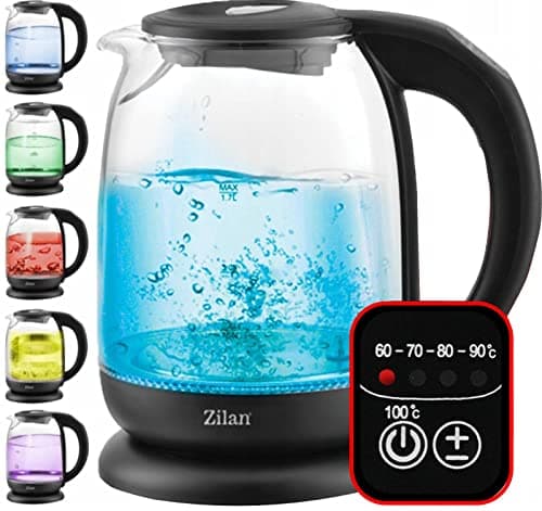 Zilan szklany czajnik elektryczny z LED