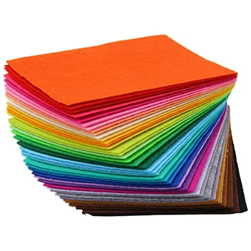 TRIXES 40 Kolorowych Arkuszy Filcu DIY
