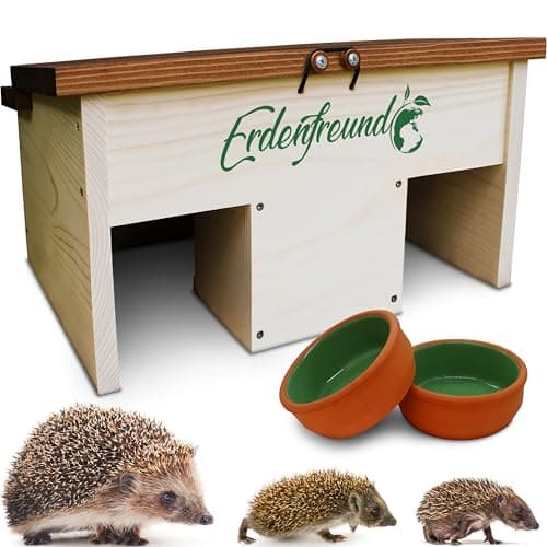 ERDENFREUND® Karmnik dla jeży z miskami 2-częściowy