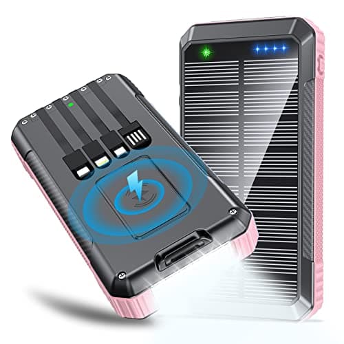 DJKK SD28-Pink ładowarka solarna 33800 mAh