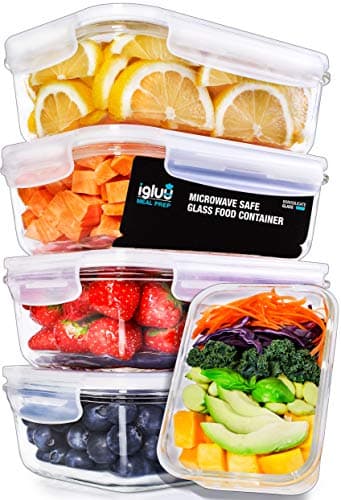 Igluu Meal Prep F3-45TY Pojemniki Szklane 6 sztuk