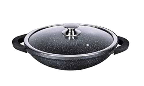 Kamberg Wok aluminiowy 36 cm z pokrywką