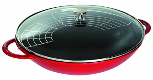 Staub Wok Żeliwny Czerwony 37 cm