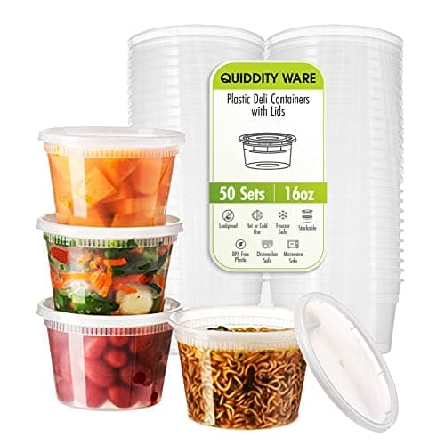 Quiddity Ware 16oz Pojemniki na Żywność 50 sztuk
