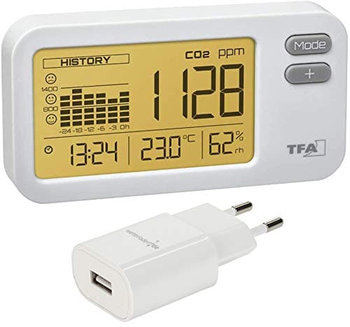 TFA Dostmann AIRCO2NTROL Coach Biały CO2 Monitor