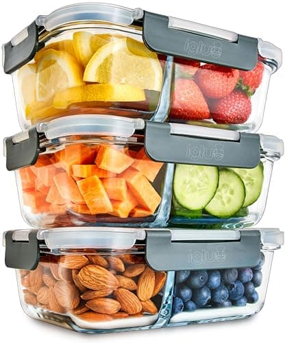 Igluu Meal Prep Szklane Pojemniki 3 sztuki